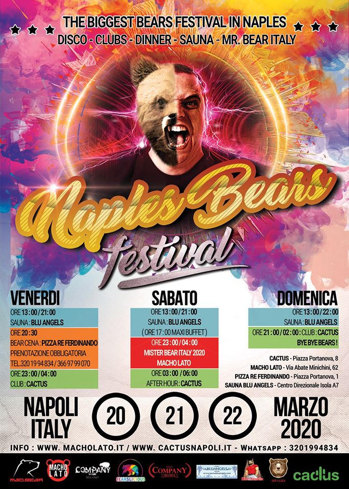 Bears in Naples event to include Mr. Bear Italy contest - Bear World ...