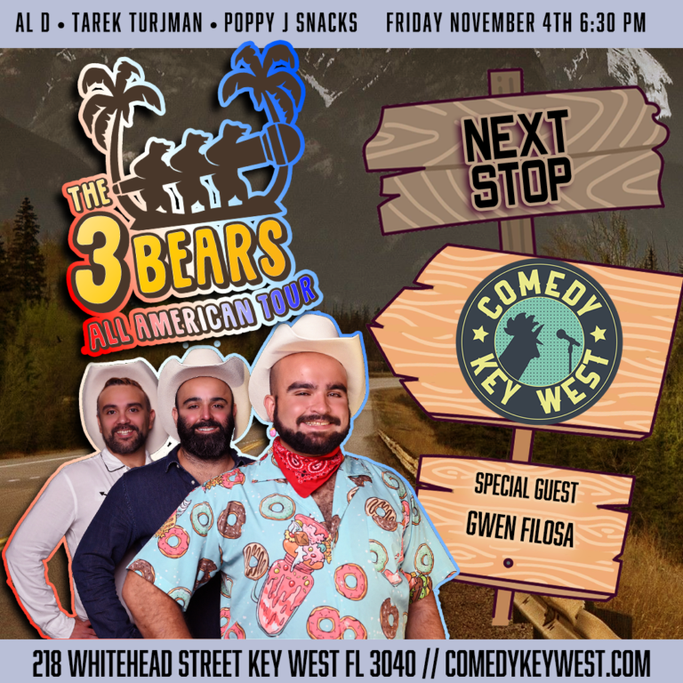 The 3 Bears All American Tour is coming to Key West Bear Weekend